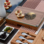 New Orleans Saints - Concerto Glass Top Cheese Cutting Board & Tools Set