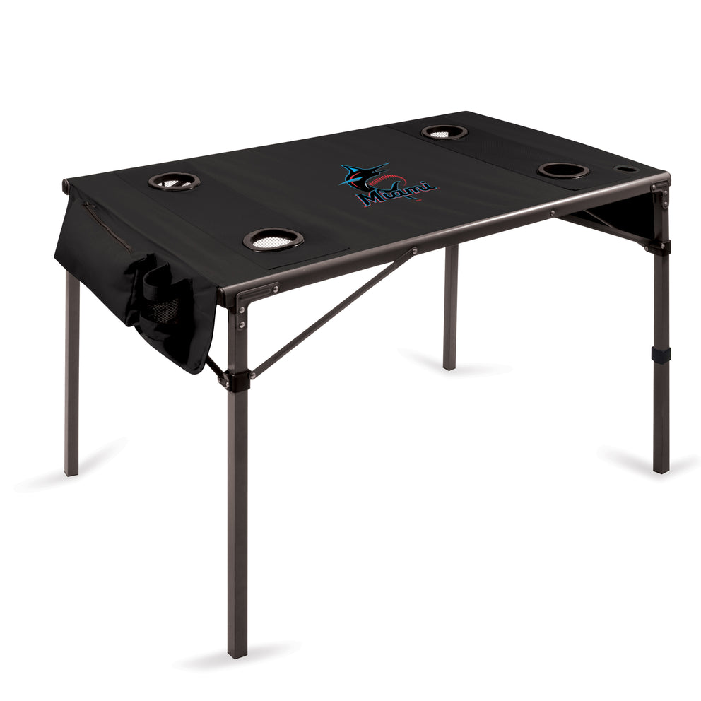 Miami Marlins - Travel Table Portable Folding Table