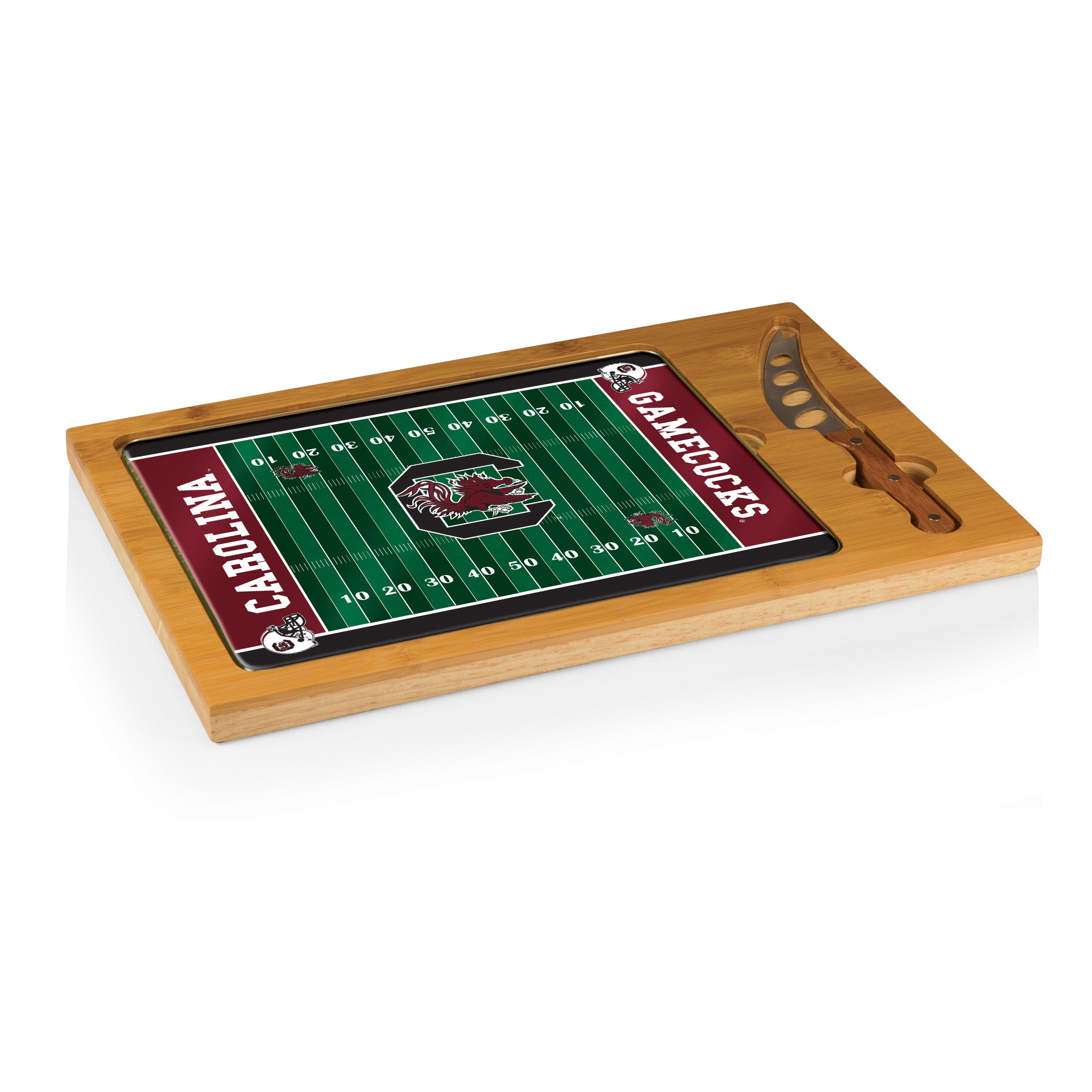 South Carolina Gamecocks - Icon Glass Top Cutting Board & Knife Set