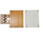 Concerto Glass Top Cheese Cutting Board & Tools Set