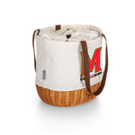 Maryland Terrapins - Coronado Canvas and Willow Basket Tote