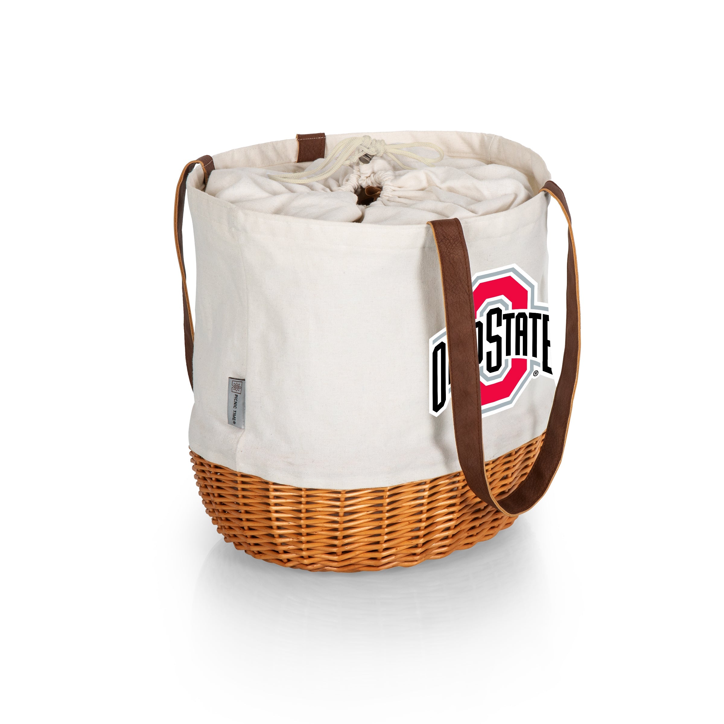 Ohio State Buckeyes - Coronado Canvas and Willow Basket Tote