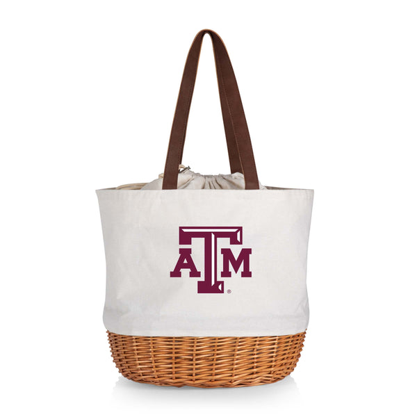 Texas A&M Aggies - Coronado Canvas and Willow Basket Tote