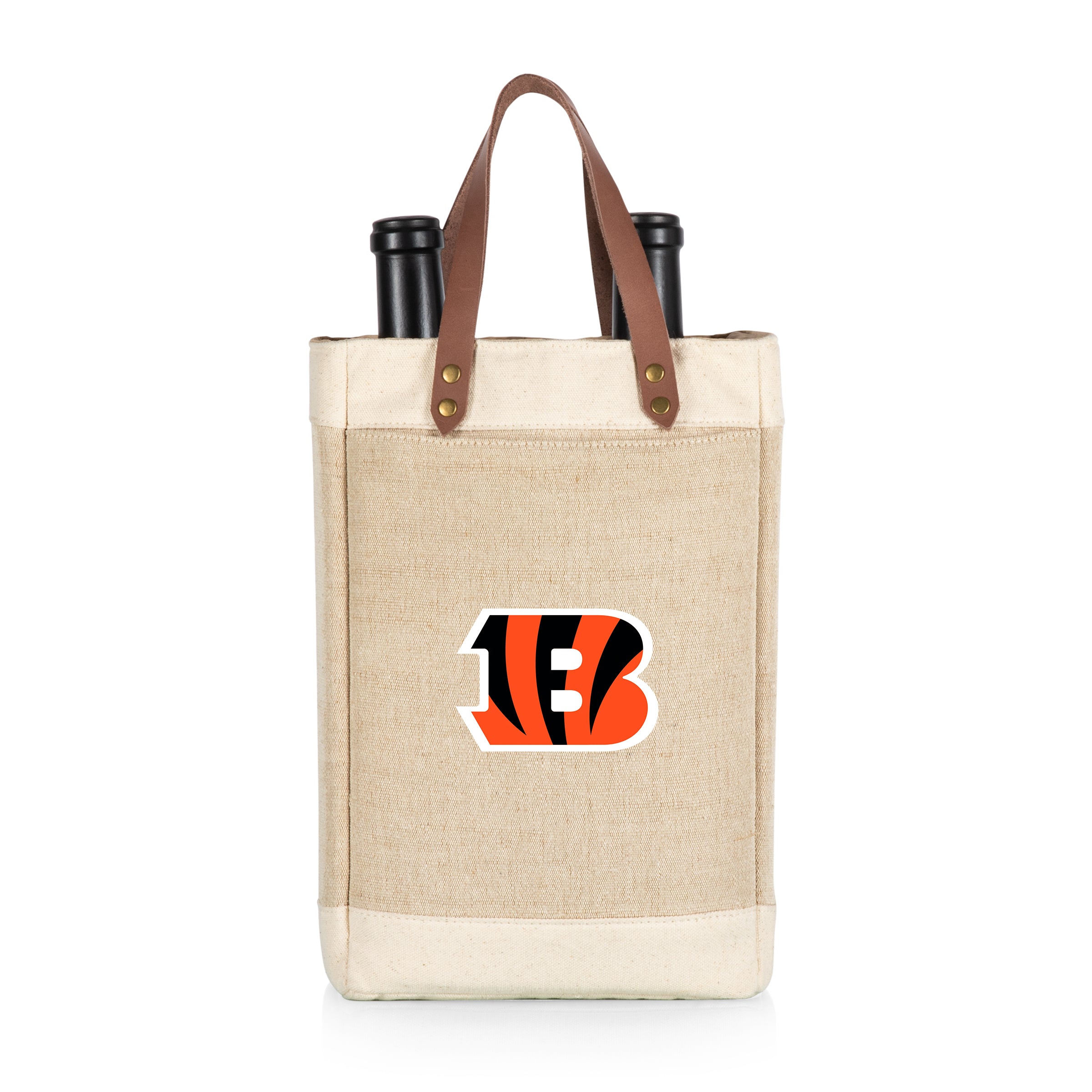 Cincinnati Bengals - Pinot Jute 2 Bottle Insulated Wine Bag