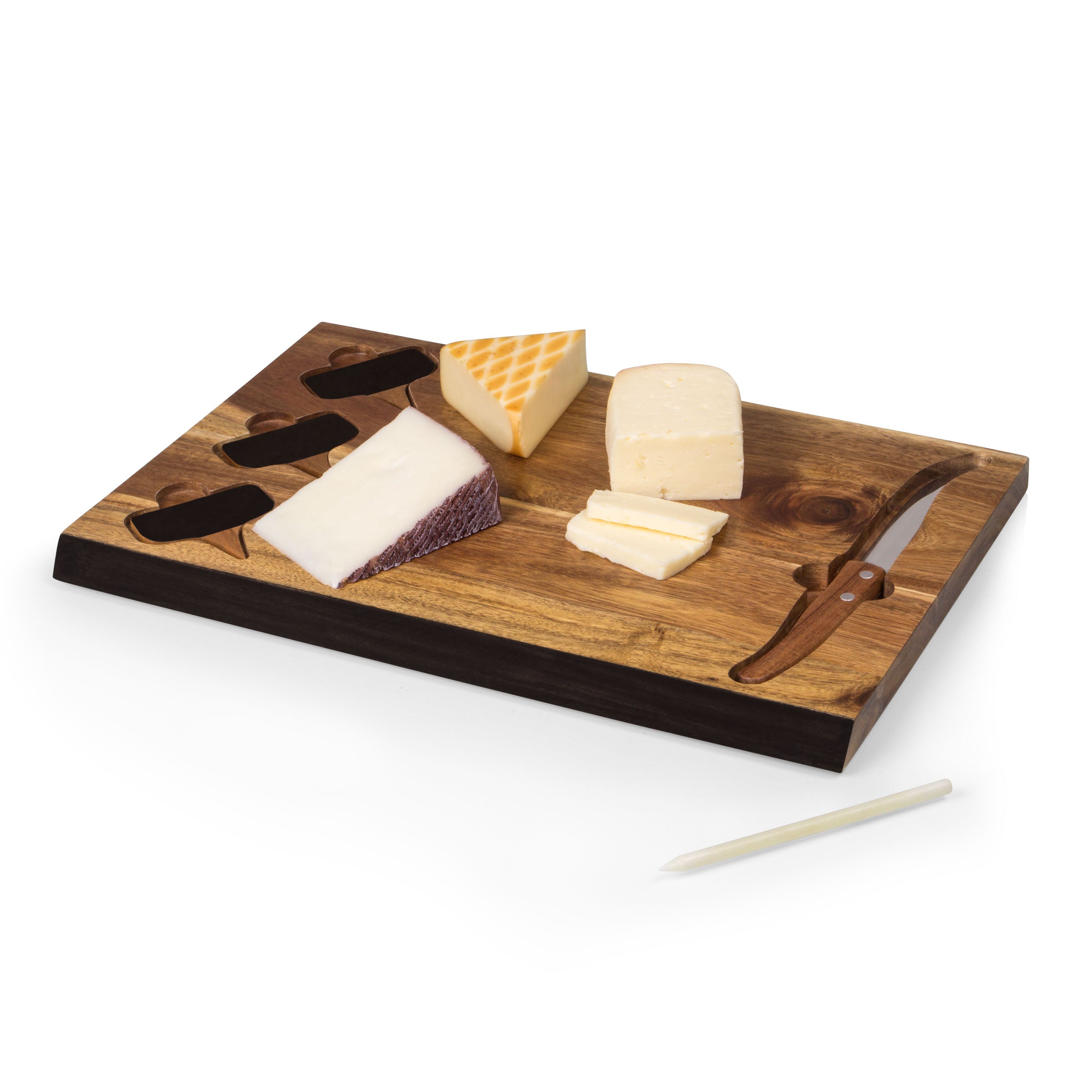 Carolina Panthers - Delio Acacia Cheese Cutting Board & Tools Set