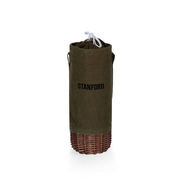 Stanford Cardinal - Malbec Insulated Canvas and Willow Wine Bottle Basket