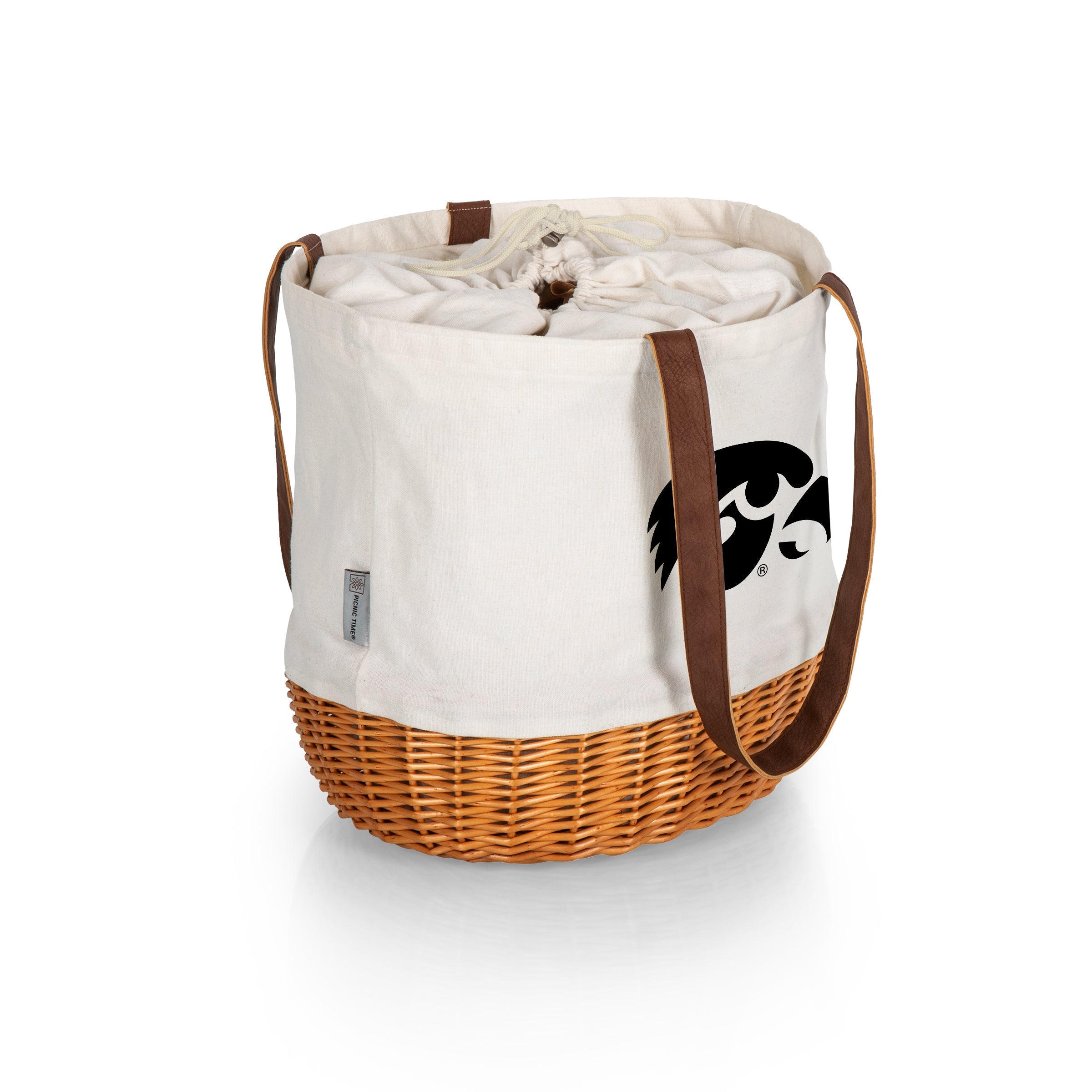 Iowa Hawkeyes - Coronado Canvas and Willow Basket Tote