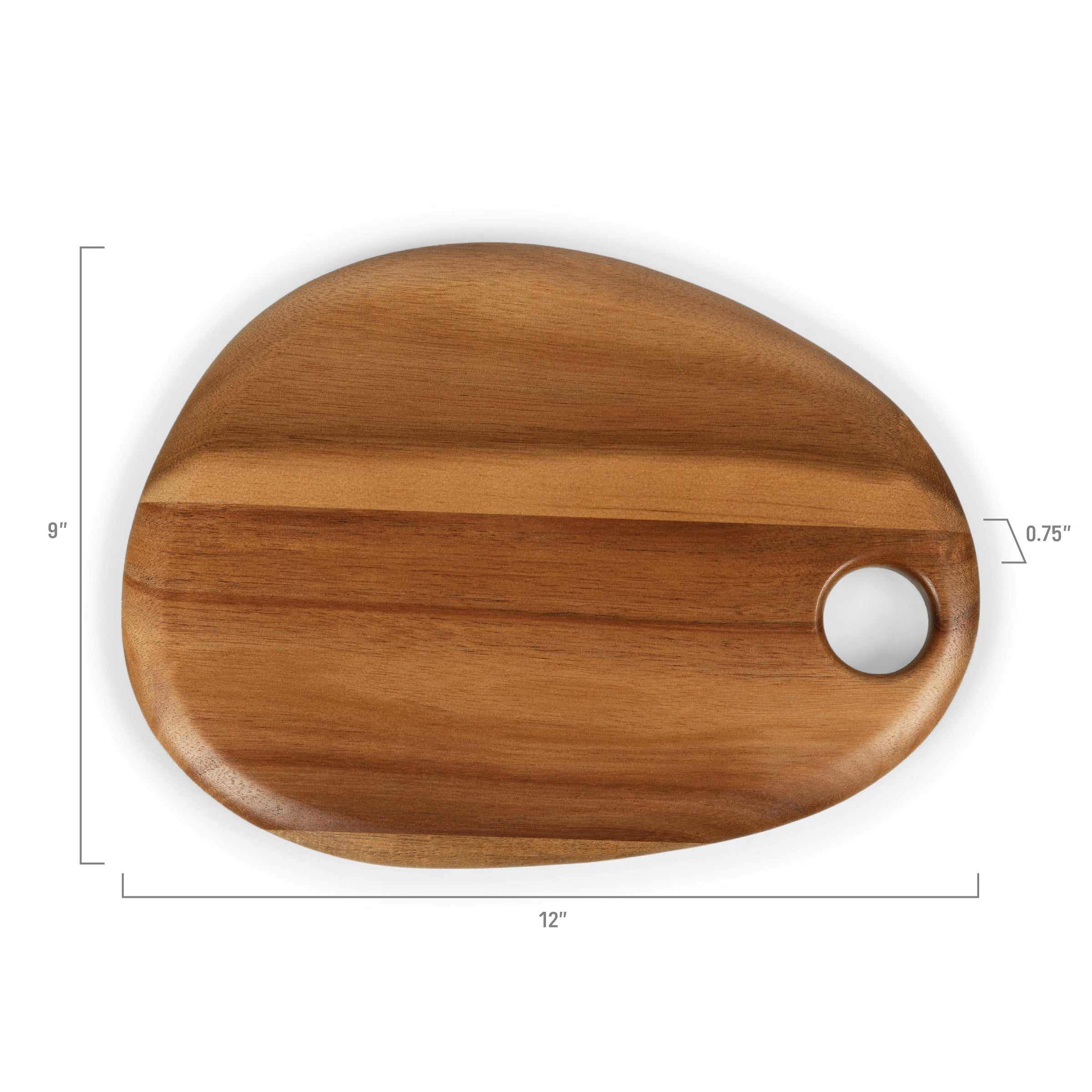 Pebble Shaped Acacia Serving Board 12" x 9"