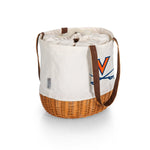 Virginia Cavaliers - Coronado Canvas and Willow Basket Tote