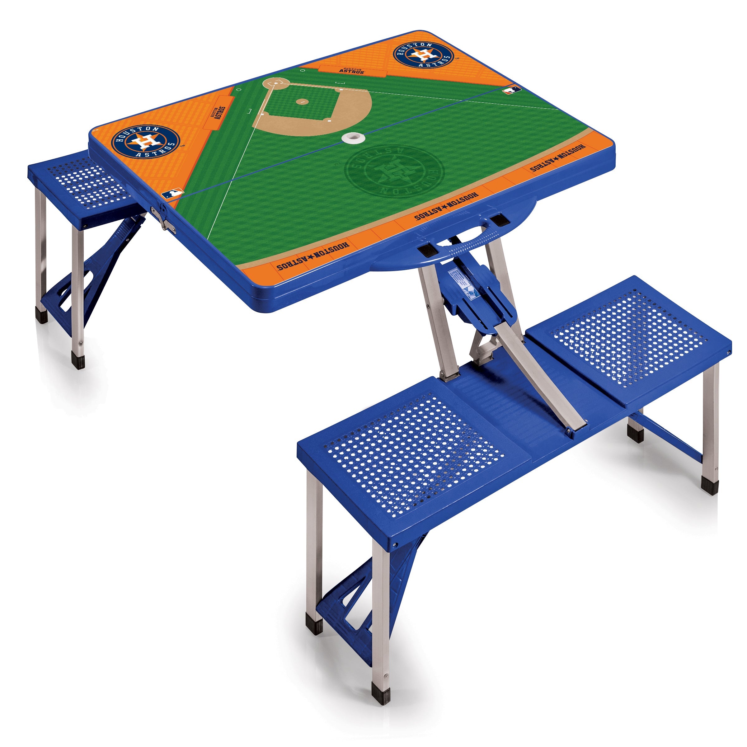 Houston Astros Baseball Diamond - Picnic Table Portable Folding Table with Seats