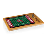 Oklahoma Sooners Football Field - Icon Glass Top Cutting Board & Knife Set