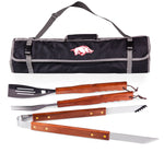 Arkansas Razorbacks - 3-Piece BBQ Tote & Grill Set