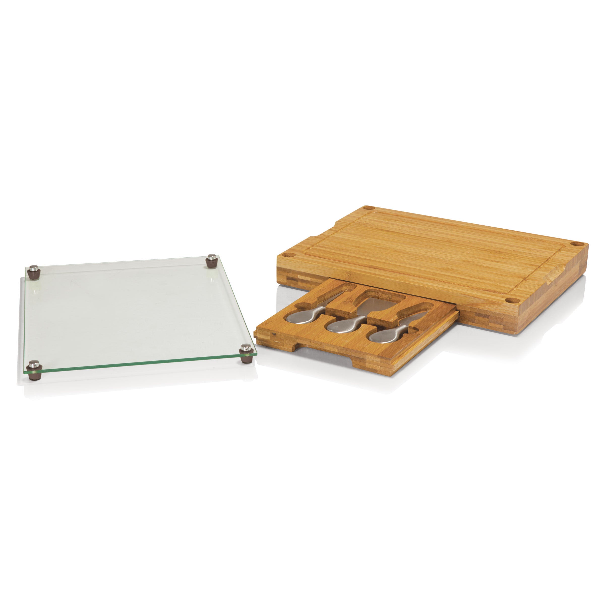 Arizona Diamondbacks - Concerto Glass Top Cheese Cutting Board & Tools Set