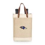 Baltimore Ravens - Pinot Jute 2 Bottle Insulated Wine Bag