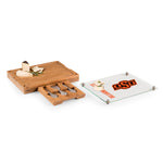 Oklahoma State Cowboys - Concerto Glass Top Cheese Cutting Board & Tools Set