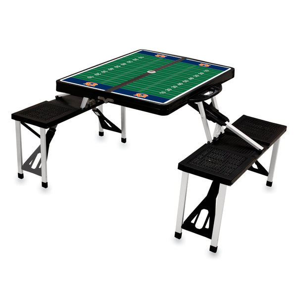 Auburn Tigers Football Field - Picnic Table Portable Folding Table with Seats