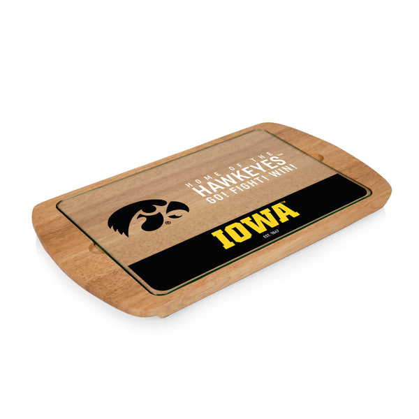 Iowa Hawkeyes - Billboard Glass Top Serving Tray