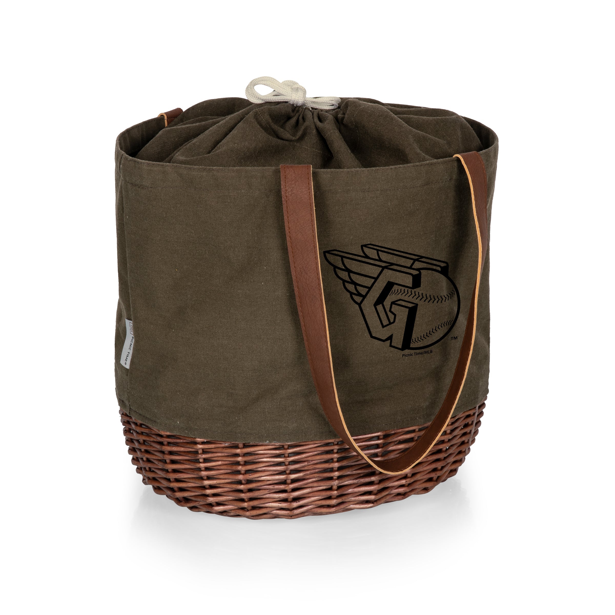 Cleveland Guardians - Coronado Canvas and Willow Basket Tote