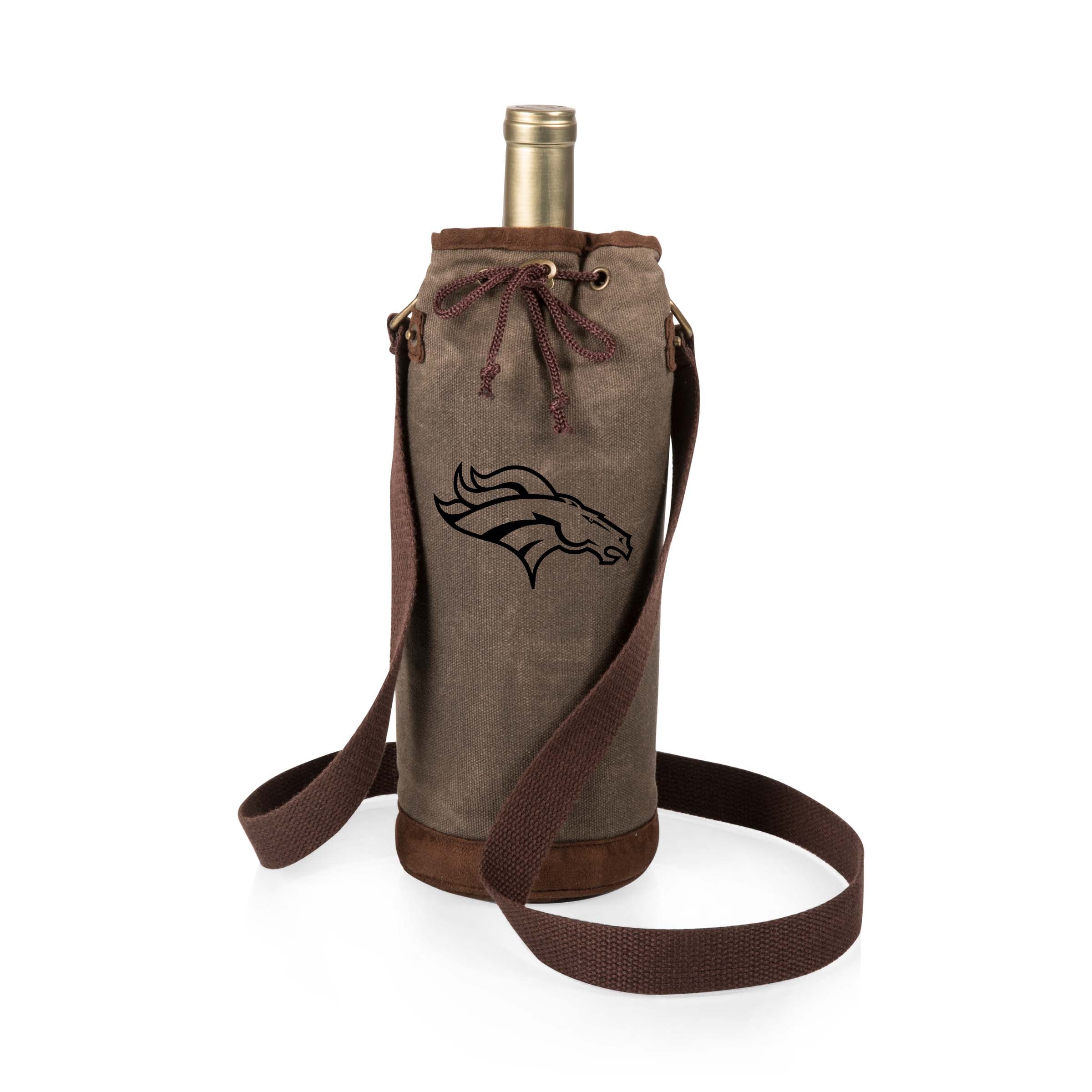 Denver Broncos - Waxed Canvas Wine Tote