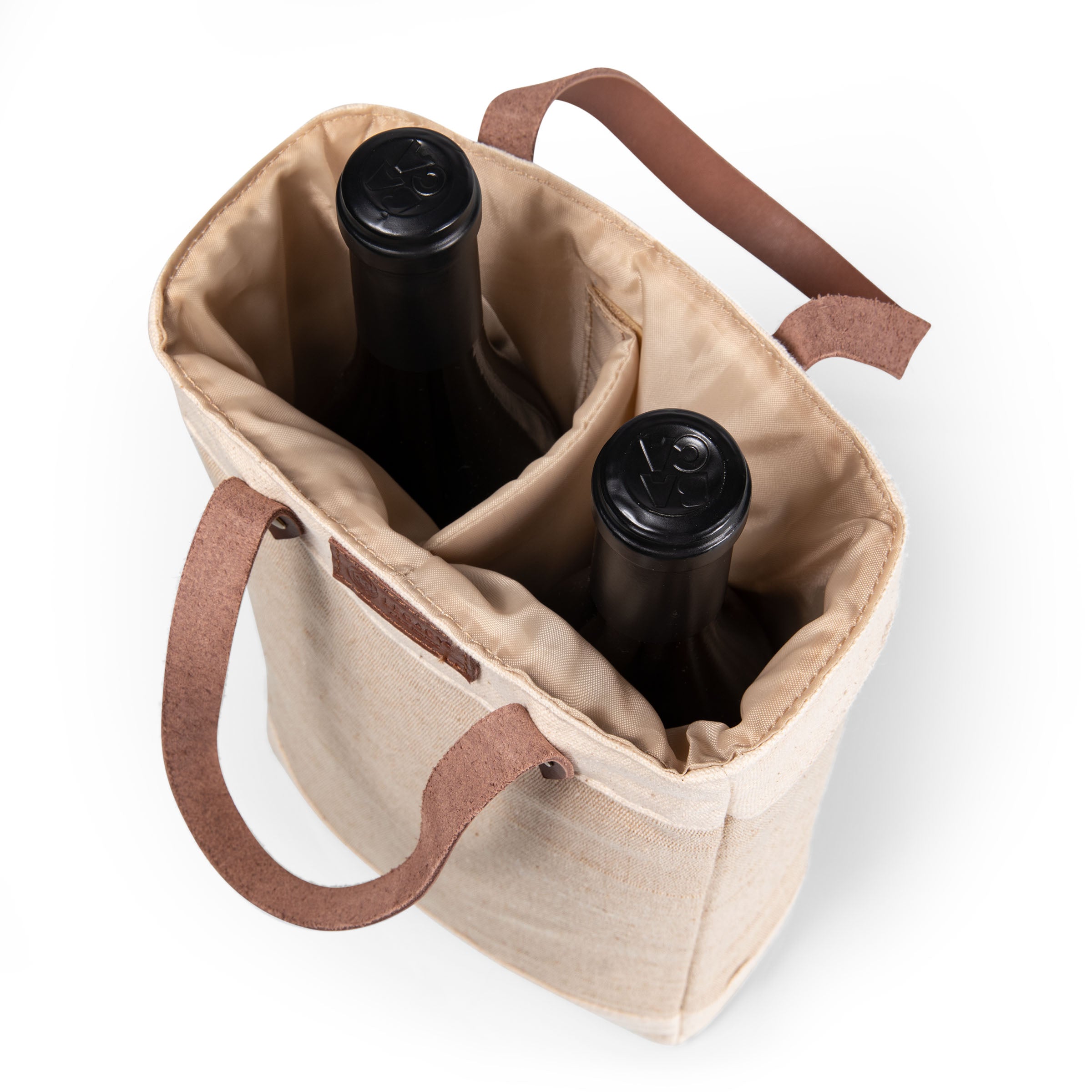 New England Patriots - Pinot Jute 2 Bottle Insulated Wine Bag