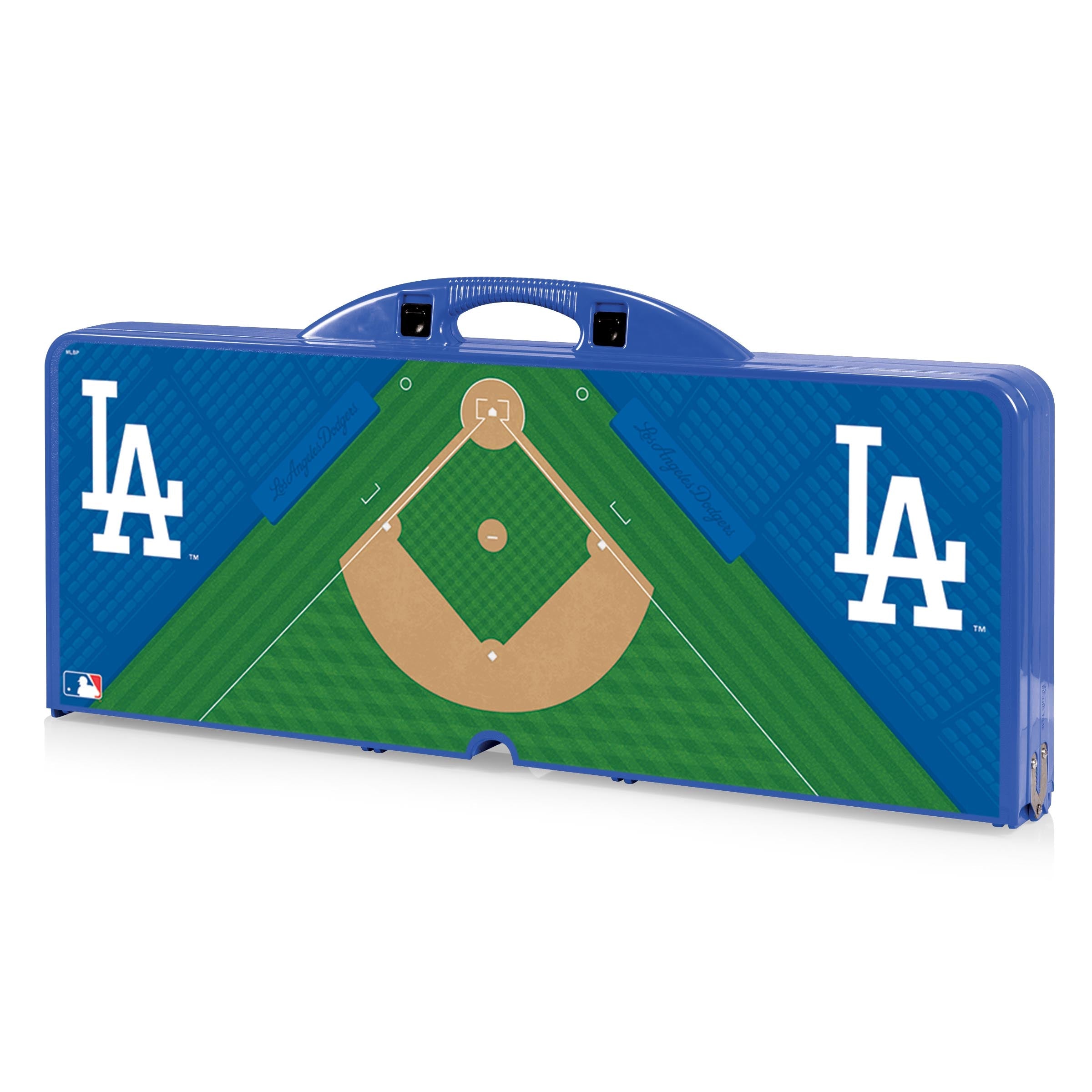 Los Angeles Dodgers Baseball Diamond - Picnic Table Portable Folding Table with Seats