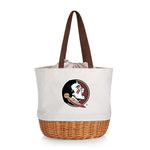 Florida State Seminoles - Coronado Canvas and Willow Basket Tote