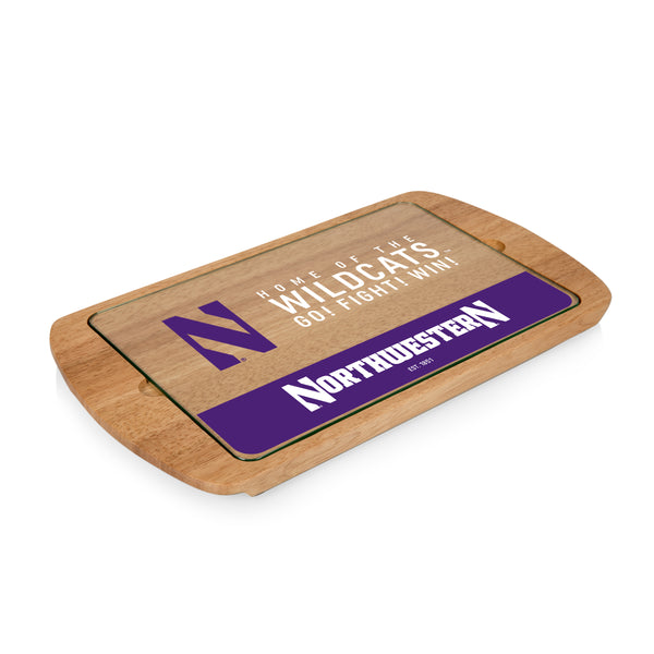 Northwestern Wildcats - Billboard Glass Top Serving Tray