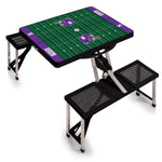 Football Field - Northwestern Wildcats - Picnic Table Portable Folding Table with Seats