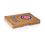 Chicago Cubs - Concerto Glass Top Cheese Cutting Board & Tools Set