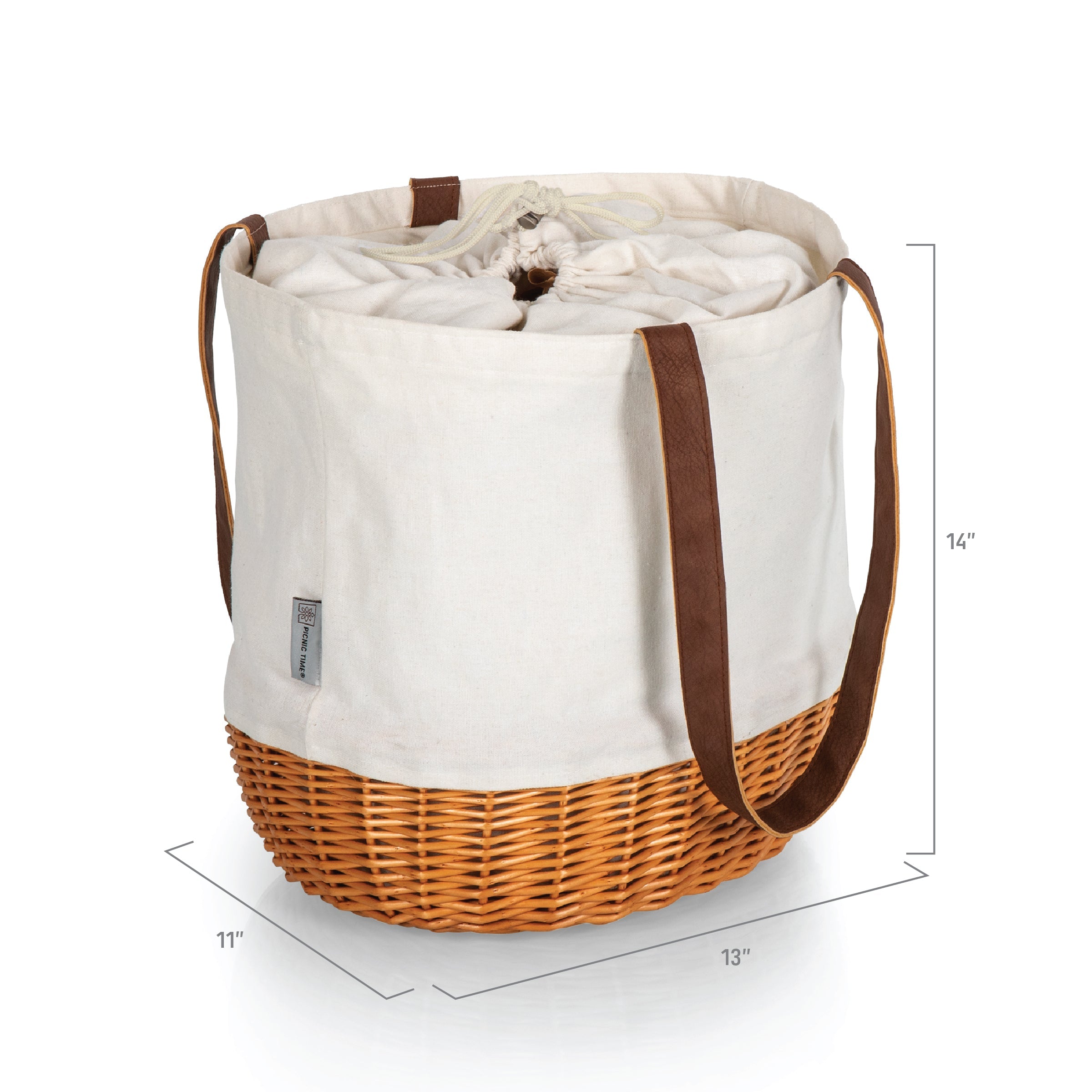 Georgia Tech Yellow Jackets - Coronado Canvas and Willow Basket Tote