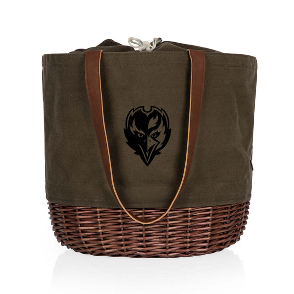 Baltimore Ravens - Coronado Canvas and Willow Basket Tote