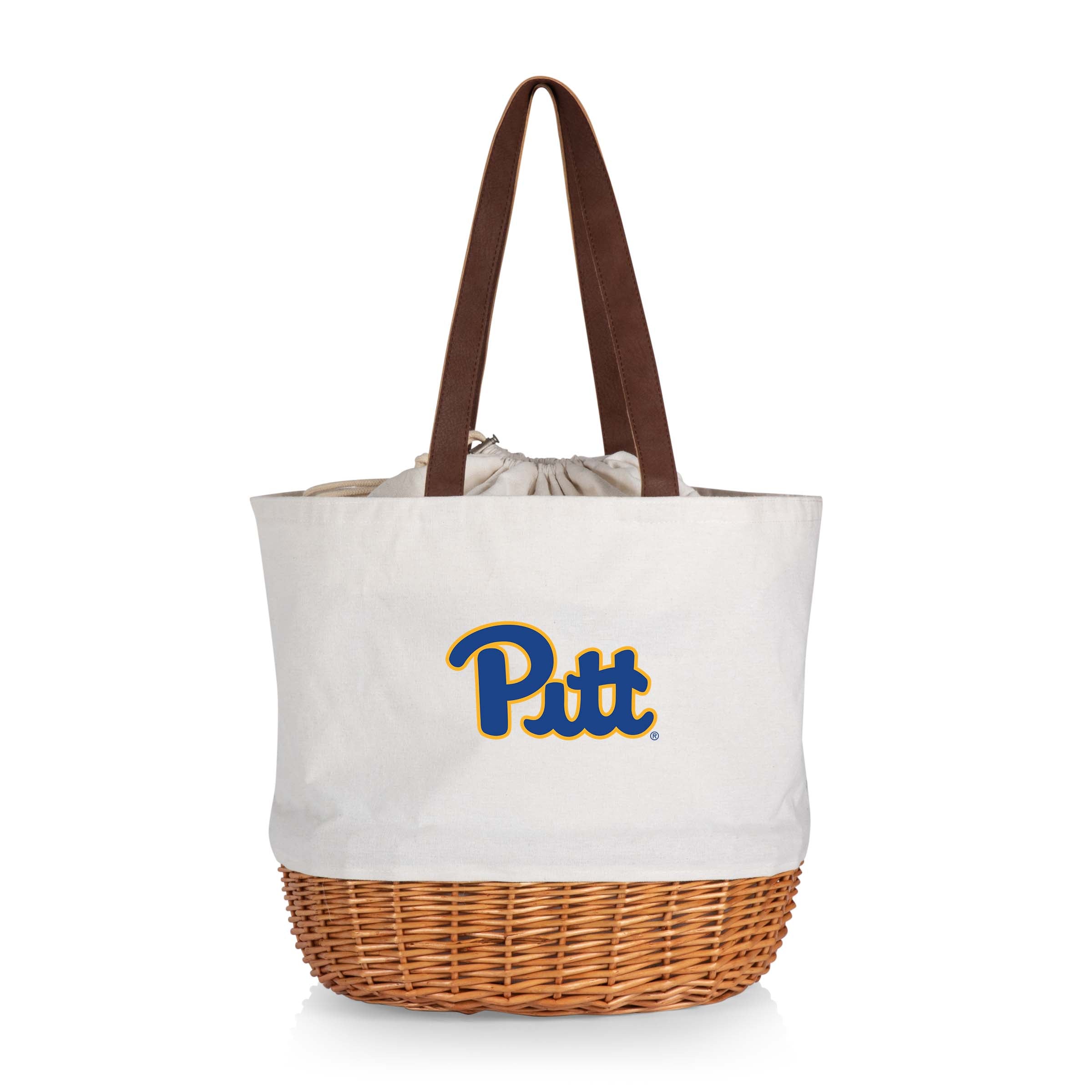 Pittsburgh Panthers - Coronado Canvas and Willow Basket Tote