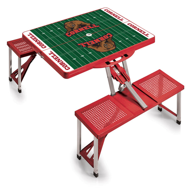 Cornell Big Red Football Field - Picnic Table Portable Folding Table with Seats