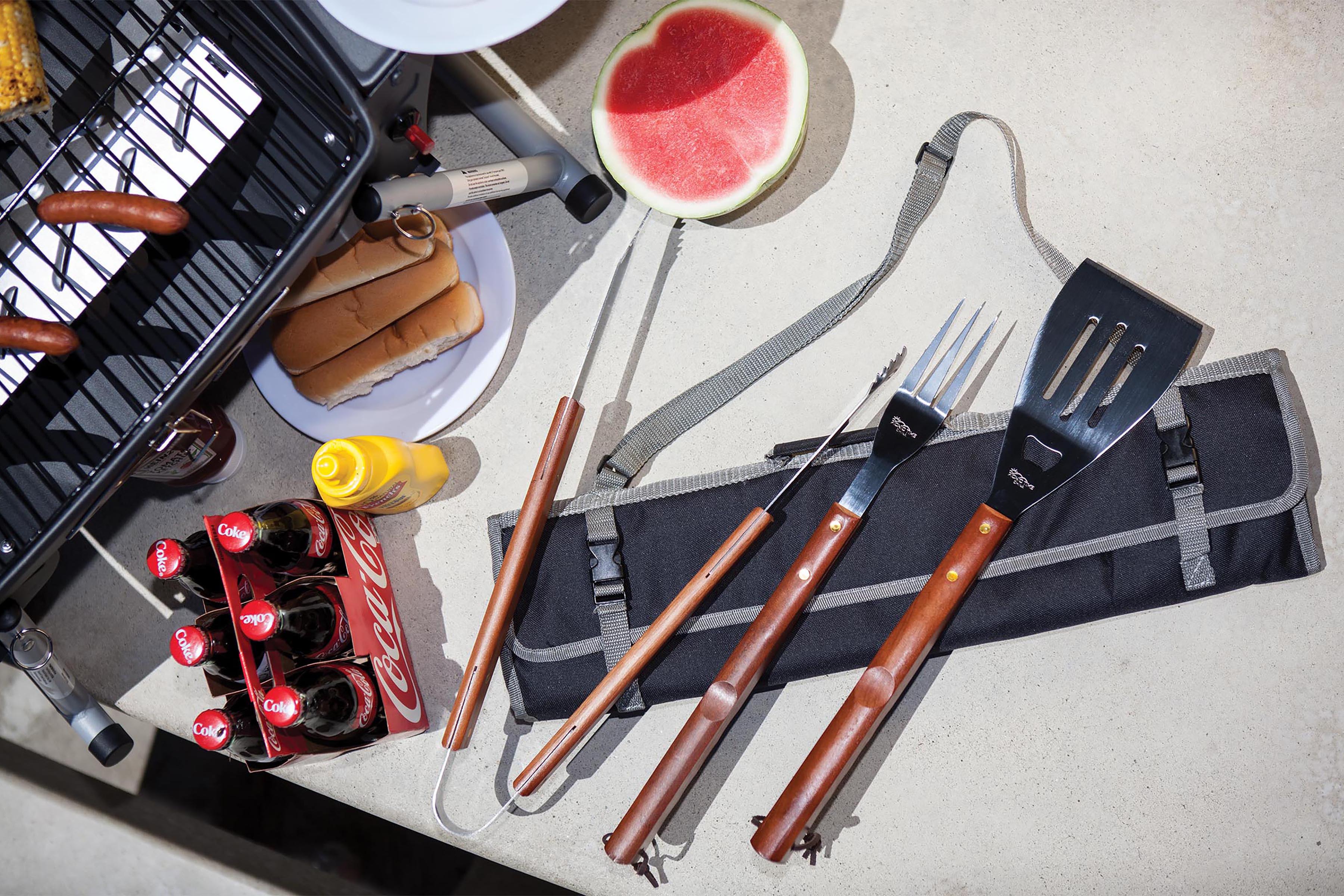 Oklahoma Sooners - 3-Piece BBQ Tote & Grill Set