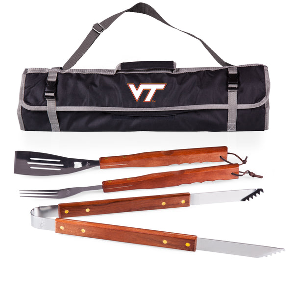 Virginia Tech Hokies - 3-Piece BBQ Tote & Grill Set