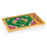 Washington Nationals Baseball Diamond - Icon Glass Top Cutting Board & Knife Set