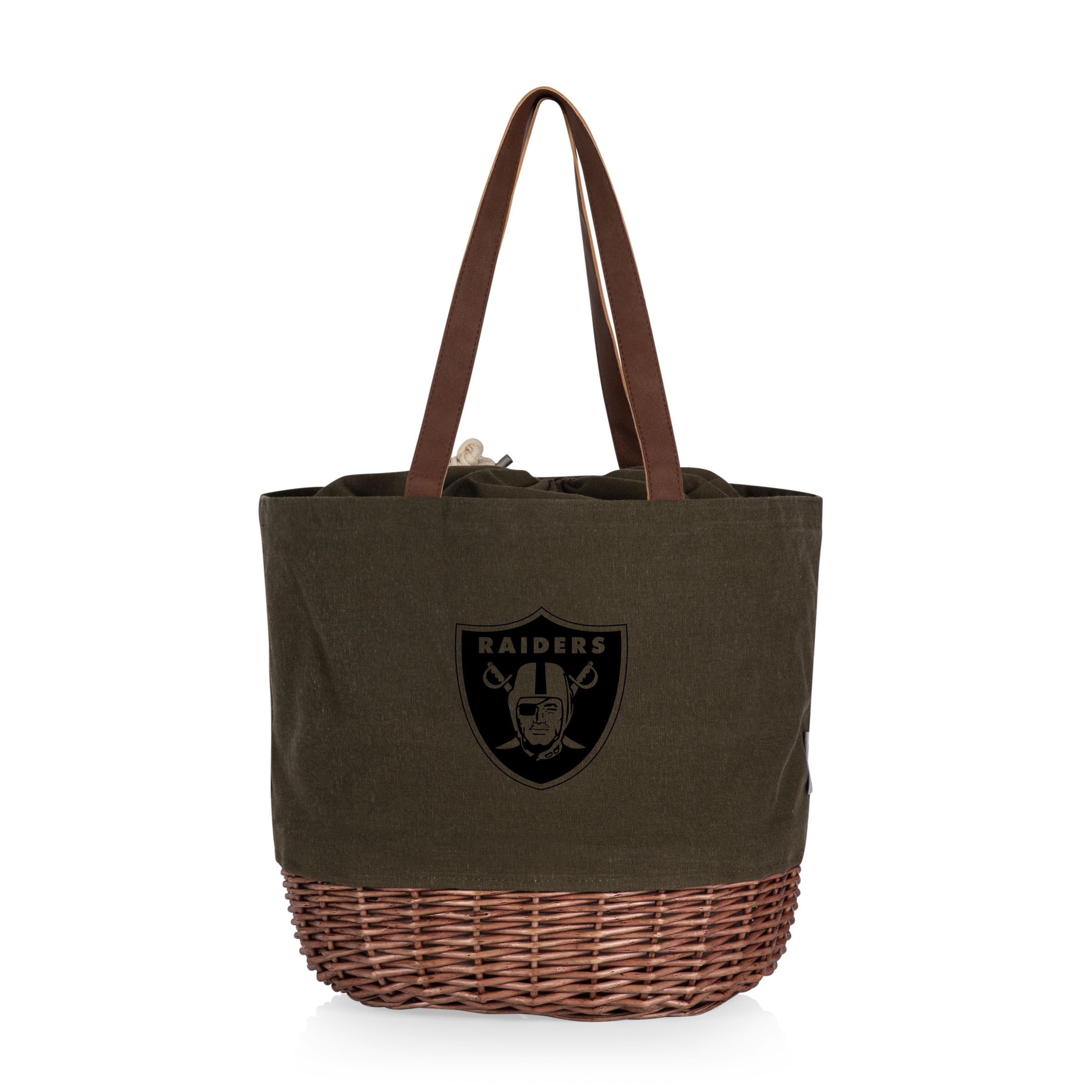 Las Vegas Raiders - Coronado Canvas and Willow Basket Tote