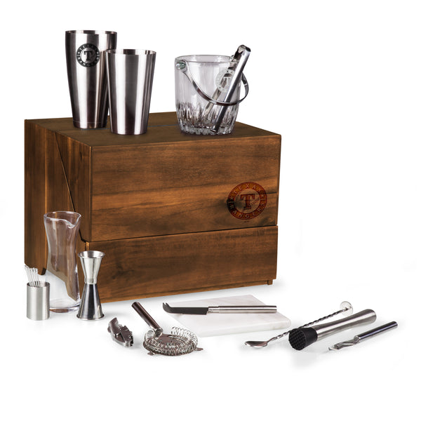 Texas Rangers - Madison Acacia Tabletop Bar Set