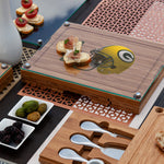 Green Bay Packers - Concerto Glass Top Cheese Cutting Board & Tools Set