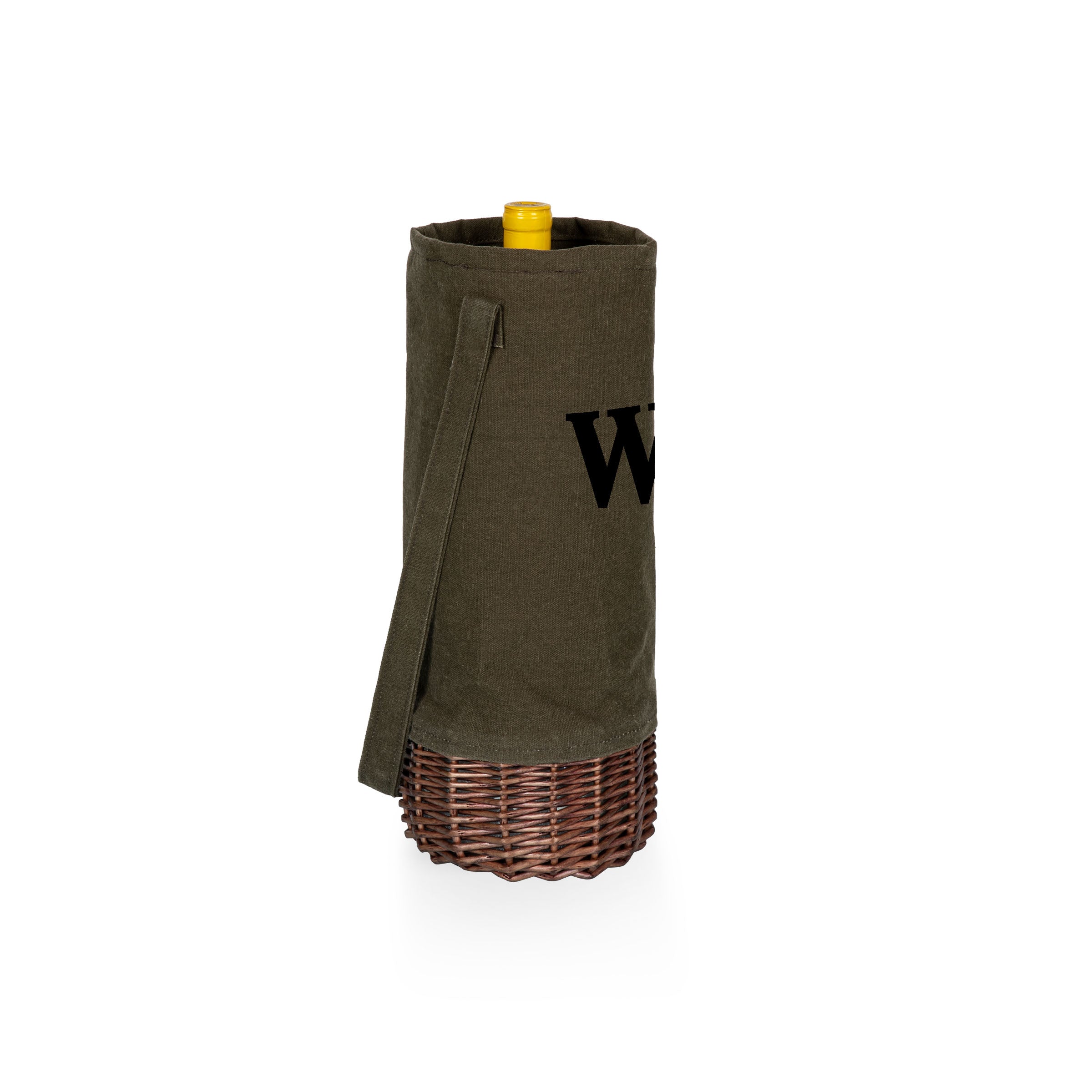 Wake Forest Demon Deacons - Malbec Insulated Canvas and Willow Wine Bottle Basket