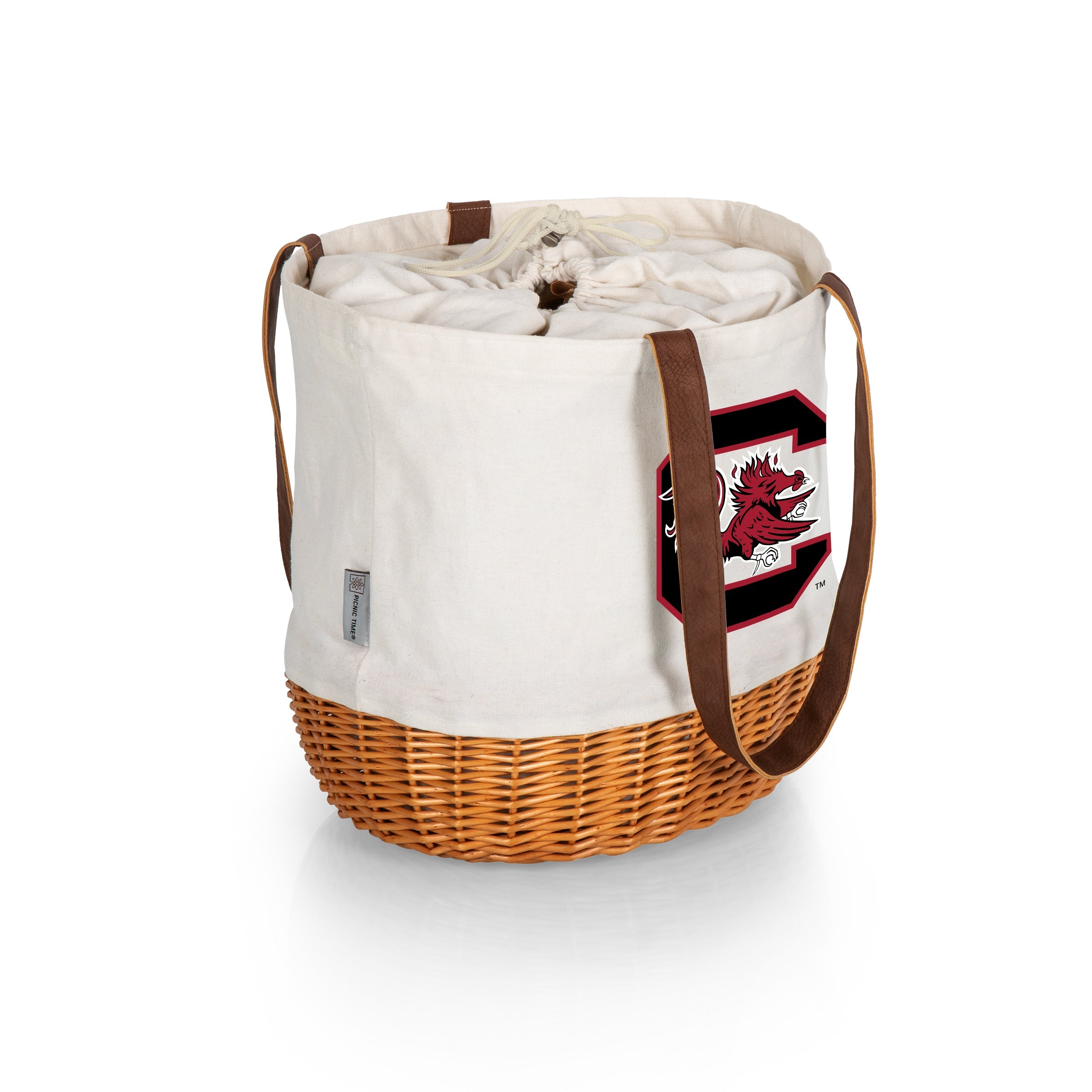 South Carolina Gamecocks - Coronado Canvas and Willow Basket Tote