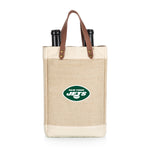 New York Jets - Pinot Jute 2 Bottle Insulated Wine Bag