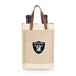 Las Vegas Raiders - Pinot Jute 2 Bottle Insulated Wine Bag