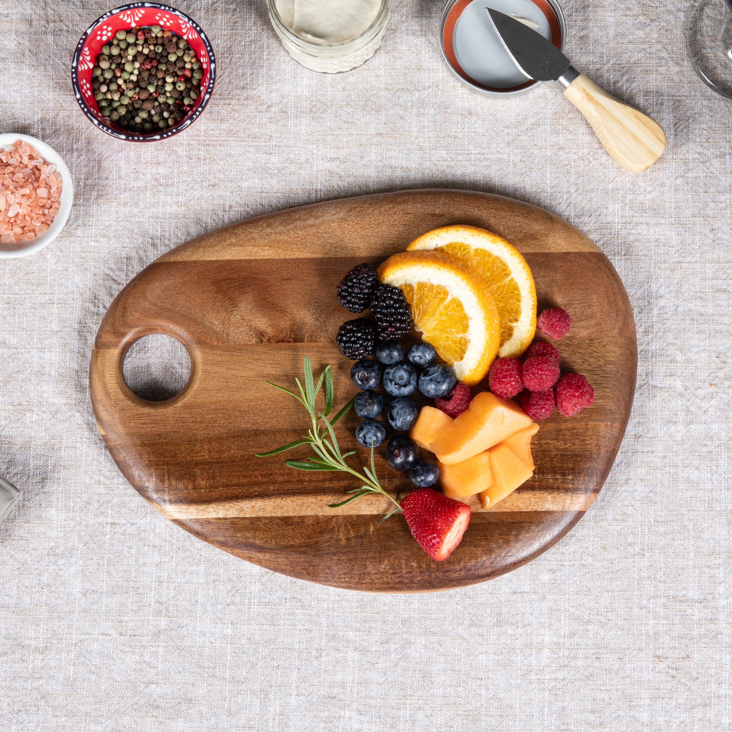 Pebble Shaped Acacia Serving Board 12" x 9"