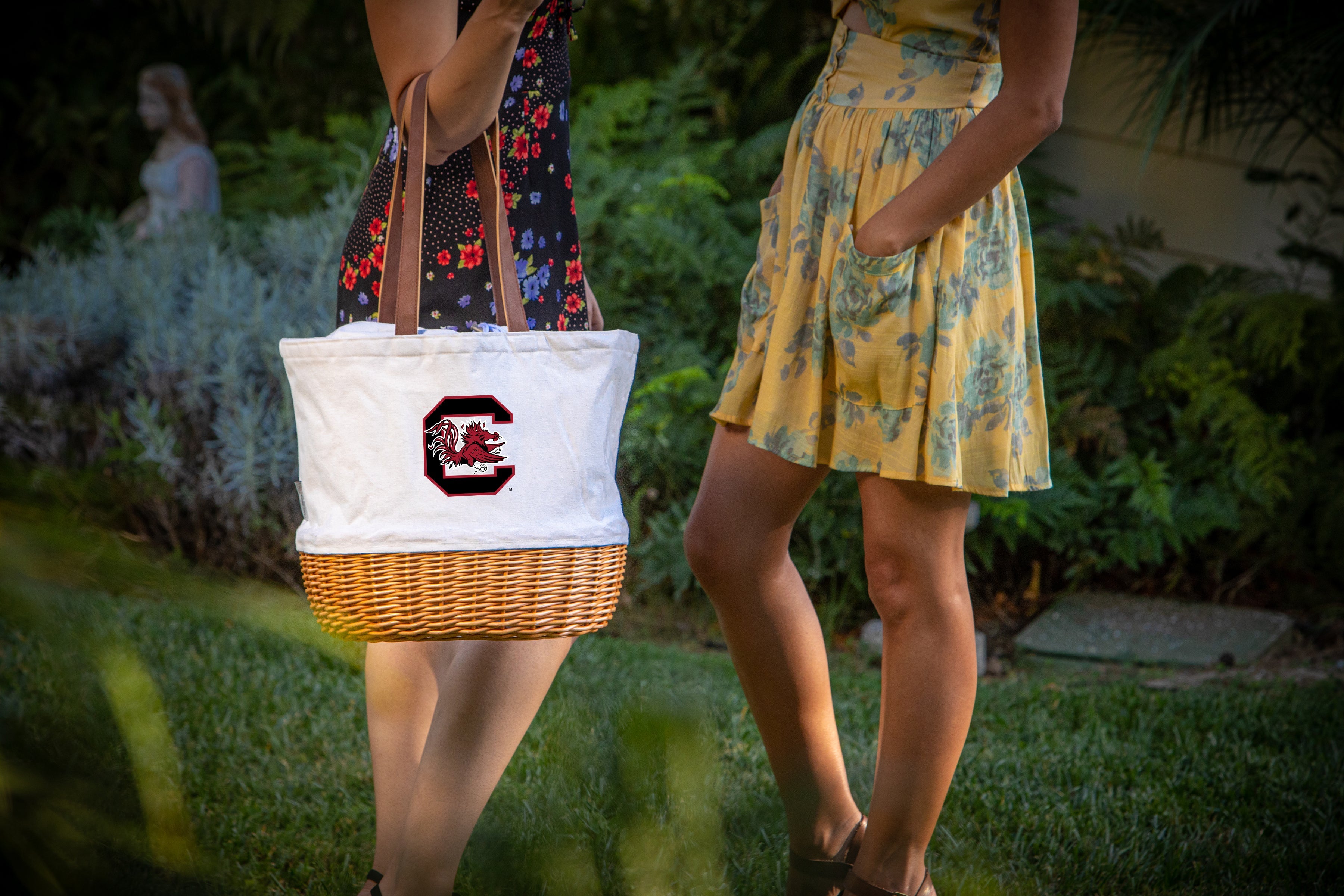 South Carolina Gamecocks - Coronado Canvas and Willow Basket Tote