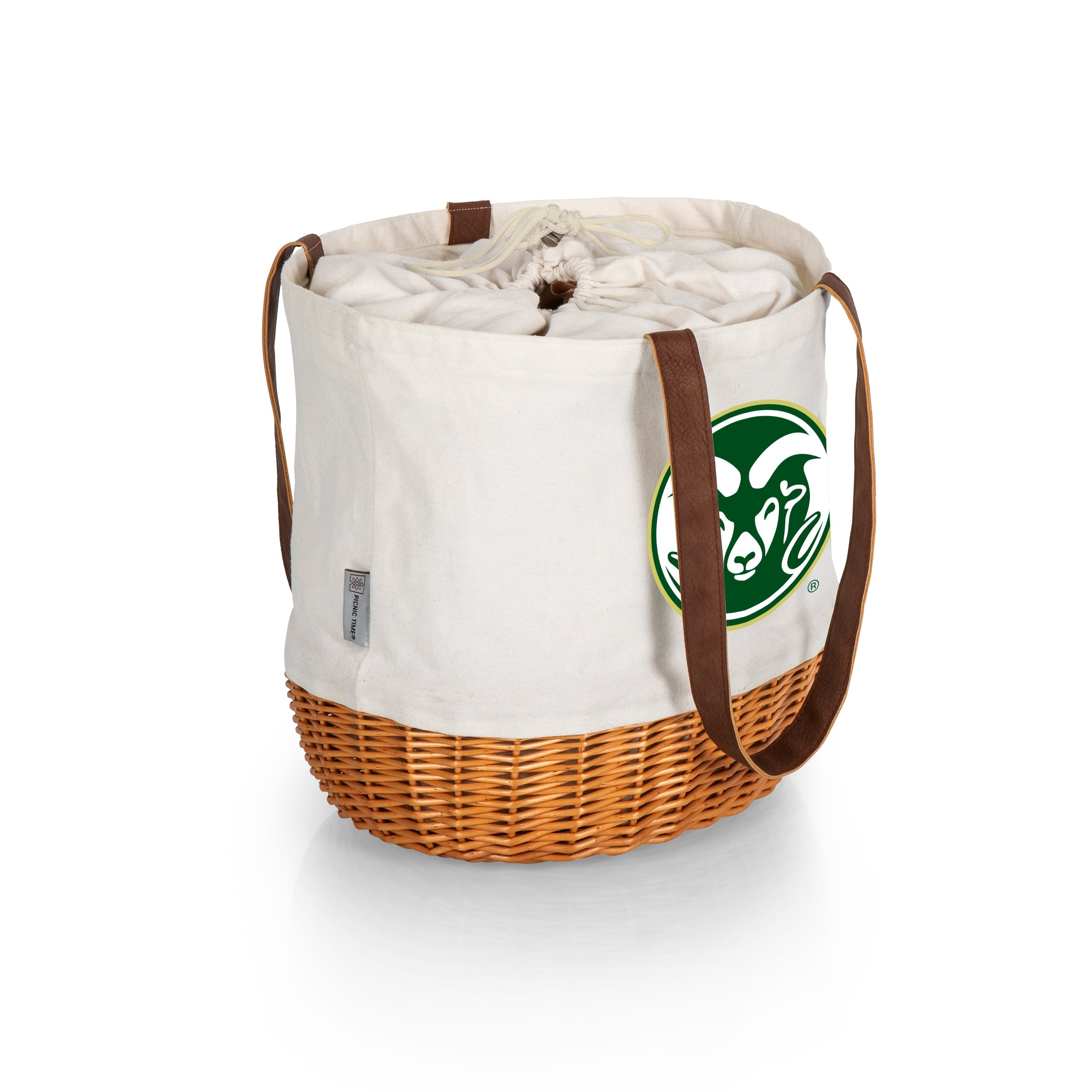 Colorado State Rams - Coronado Canvas and Willow Basket Tote