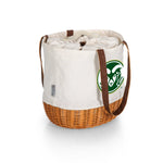 Colorado State Rams - Coronado Canvas and Willow Basket Tote