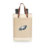 Philadelphia Eagles - Pinot Jute 2 Bottle Insulated Wine Bag