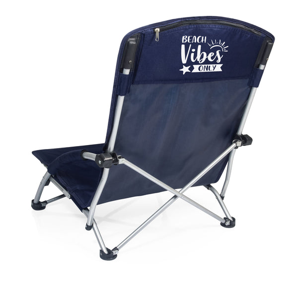 Beach Sayings Beach Vibes Only - Tranquility Beach Chair with Carry Bag