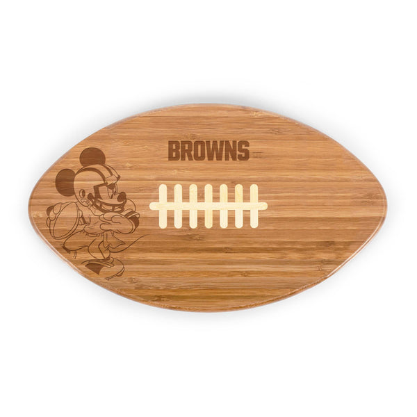 Cleveland Browns Mickey Mouse - Touchdown! Football Cutting Board & Serving Tray